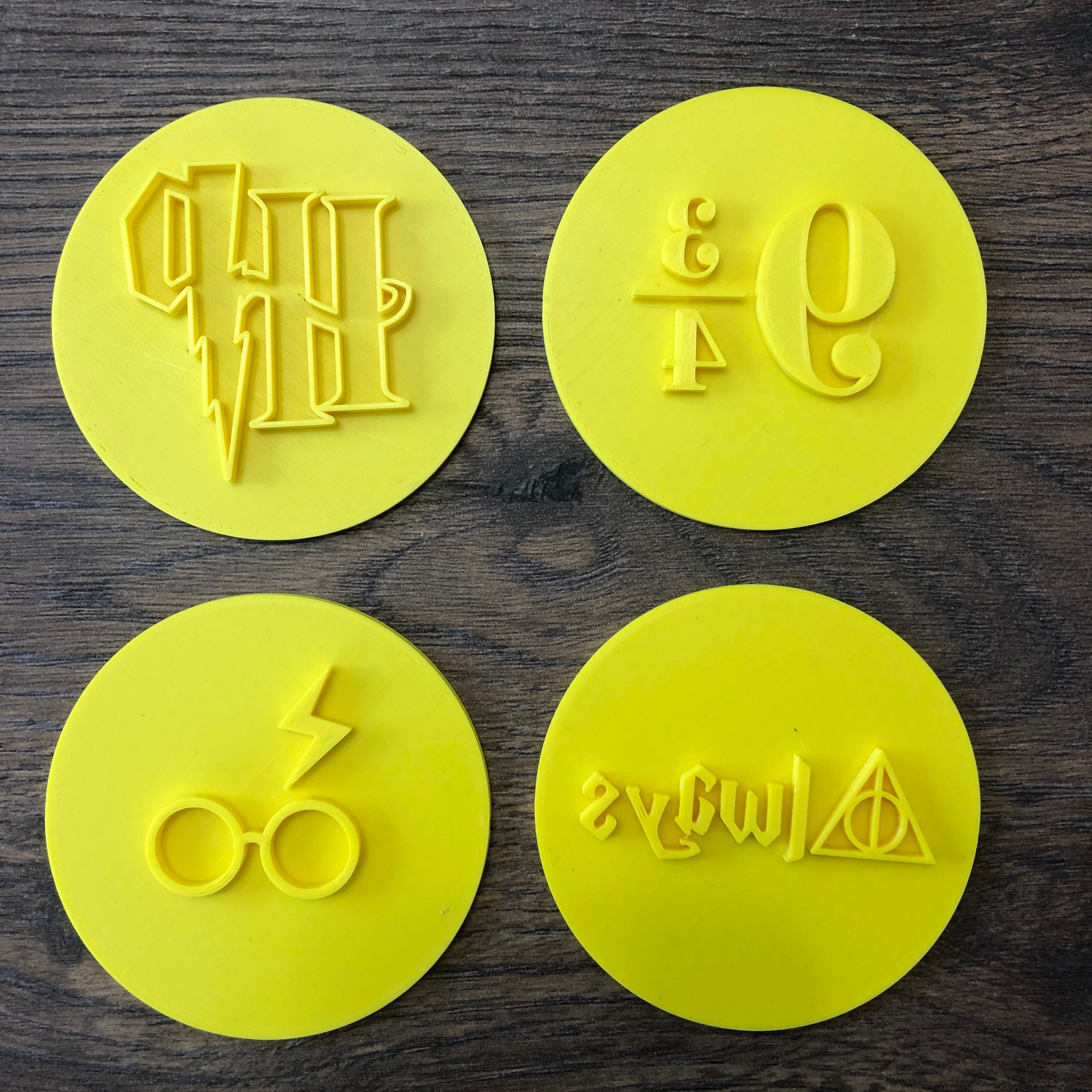 Harry Potter Fondant Stamps for Cookies and Cupcake Toppers Etsy