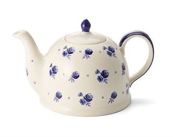 Tee Kanne aus Keramik, 1,9 l, Handbemalt, Teekanne, Teezubereitung