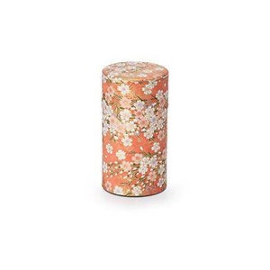 Boîte de conservation, 150 g, fer blanc, ronde, avec bouchon aromatique, finition en papier japonais Washi H 15,5 cm, Ø 7,5 cm, thé, café, cadeau image 4