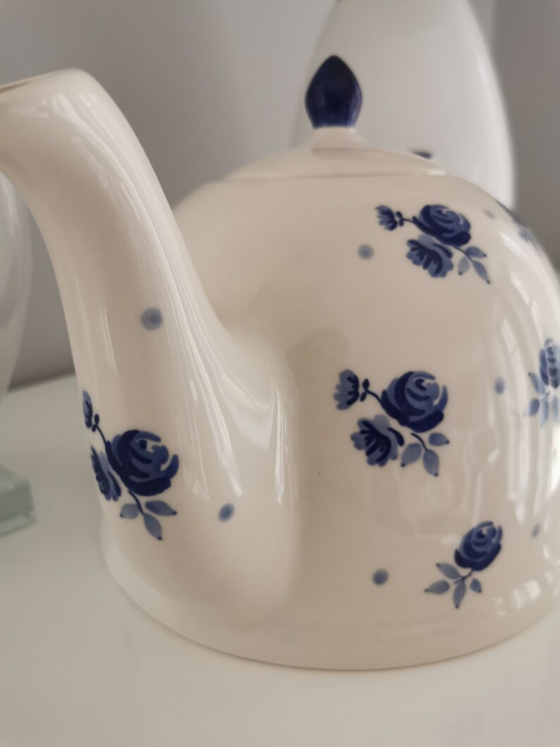 Tee Kanne aus Keramik, 1,9 l, Handbemalt, Teekanne, Teezubereitung Bild 2