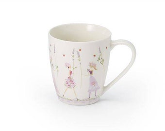 Tee-Becher "Blumen Ladys" aus Porzellan, 0,3 l, H 10,3 cm, Ø 8,4 cm, Teezubereitung, Valentinsgeschenk