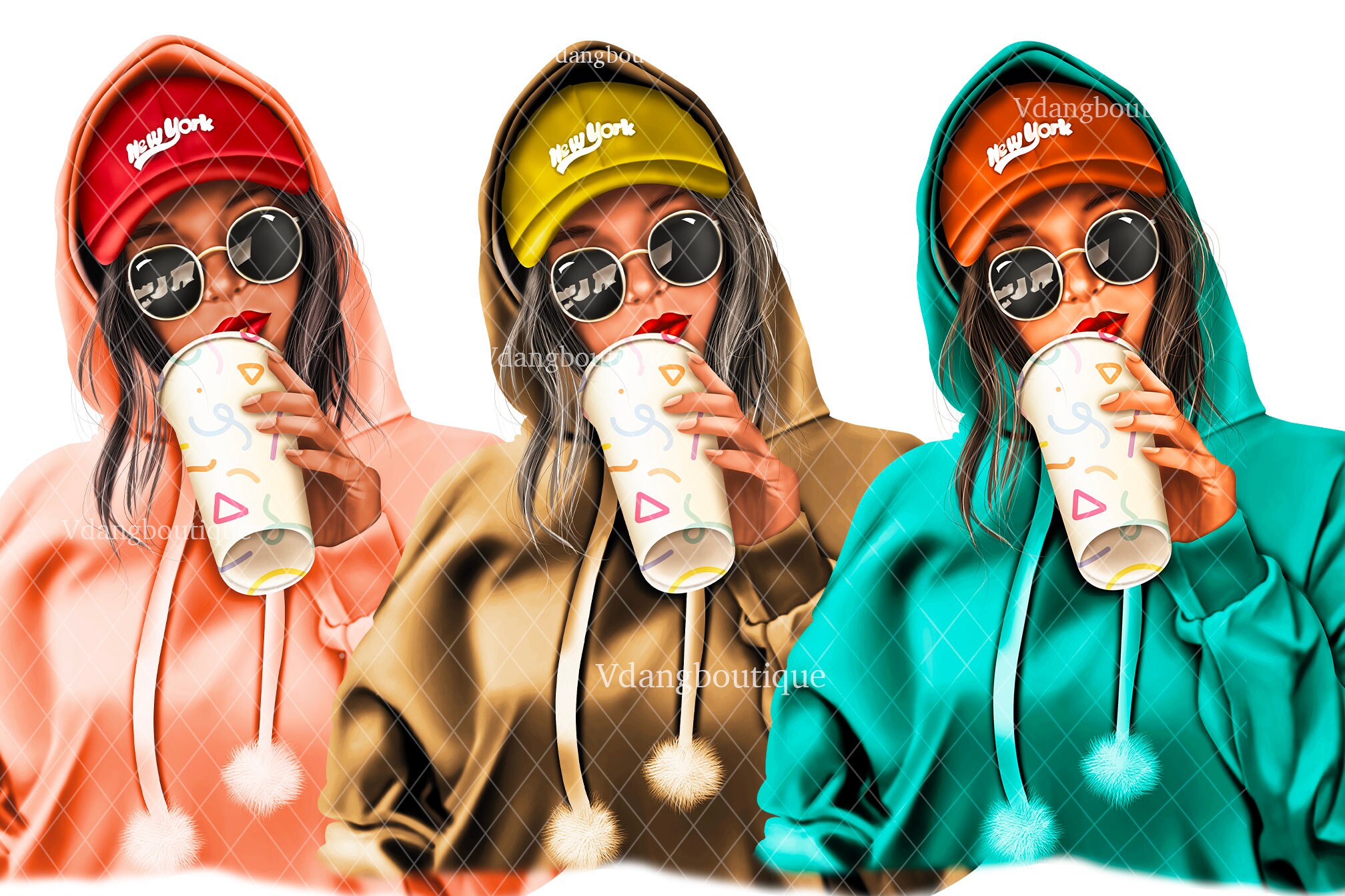 Hot Girl Clip Art PNG, Girl Fashion Clip Art, Fashion Illustration, Cute Girl Clip Art