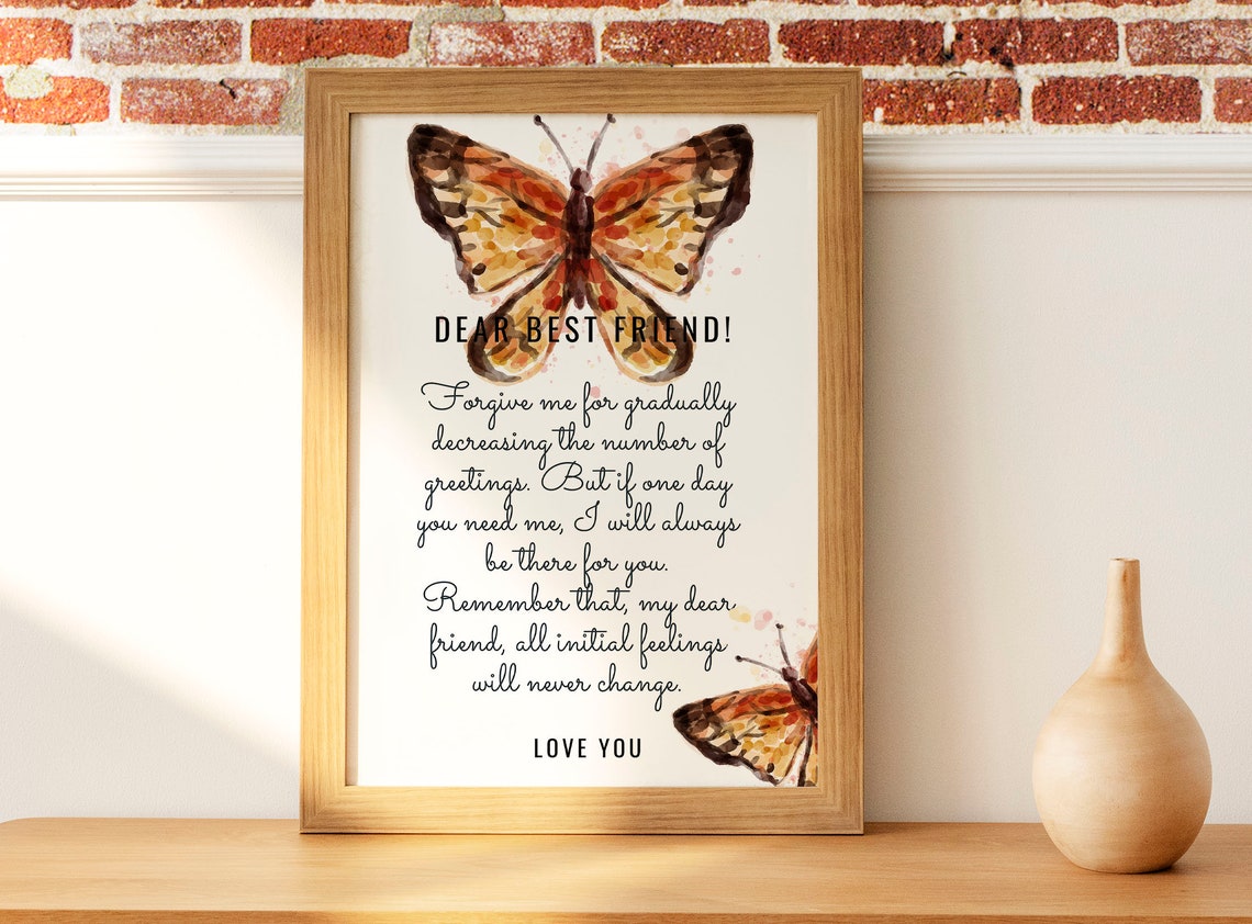 Butterfly Of Friendship Friendship Quotes Meaningfuls Etsy