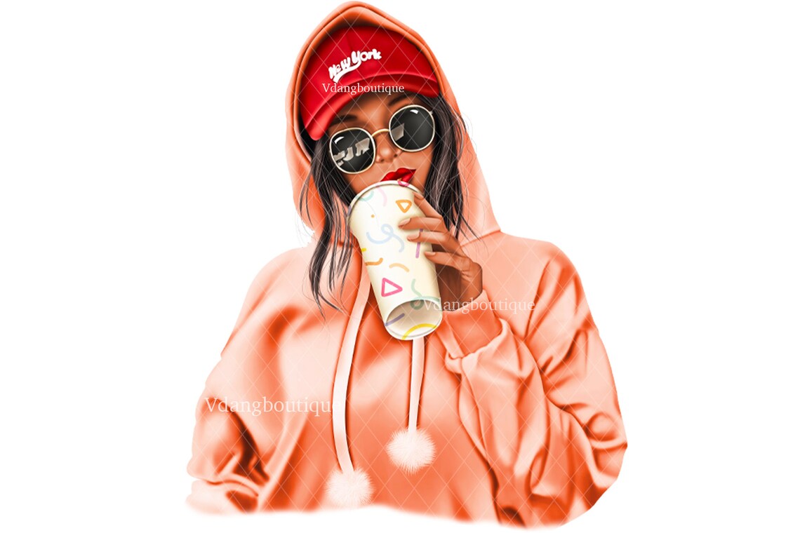 Hot Girl Clip Art PNG, Girl Fashion Clip Art, Fashion Illustration