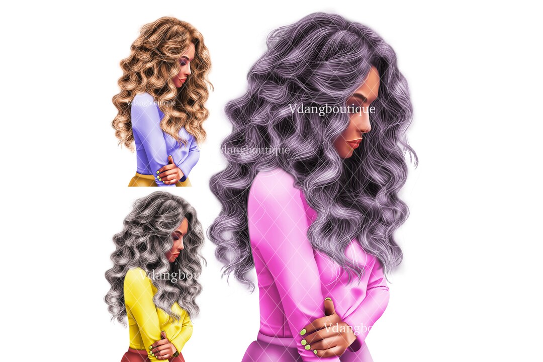 Modern Girl Clip Art PNG Girl PNG Fashion Girl Clipart Clip Etsy