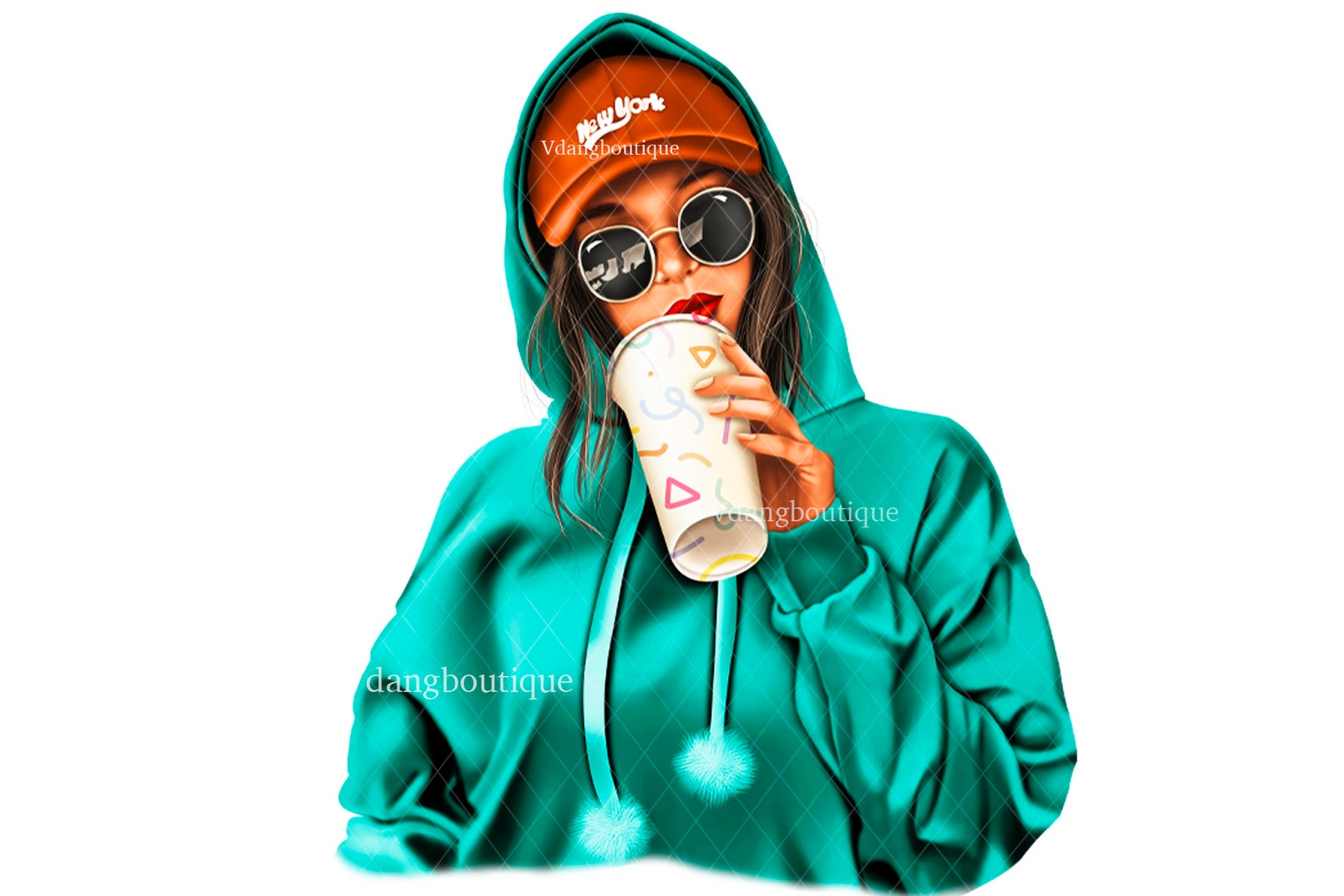 Hot Girl Clip Art PNG, Girl Fashion Clip Art, Fashion Illustration