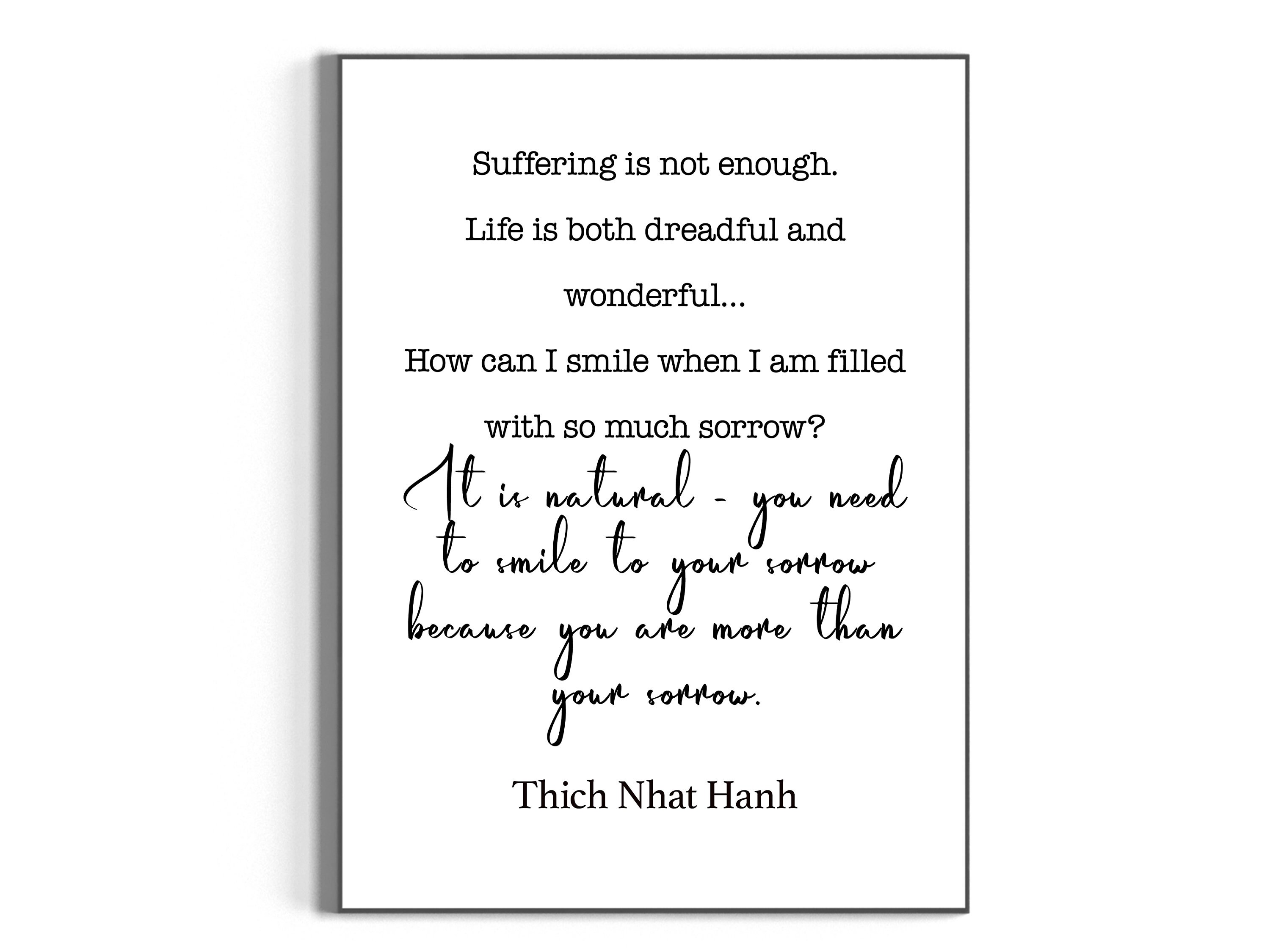 Thich Nhat Hanh Quotes Thich Nhat Hanh Art Instant Download Digital Art ...