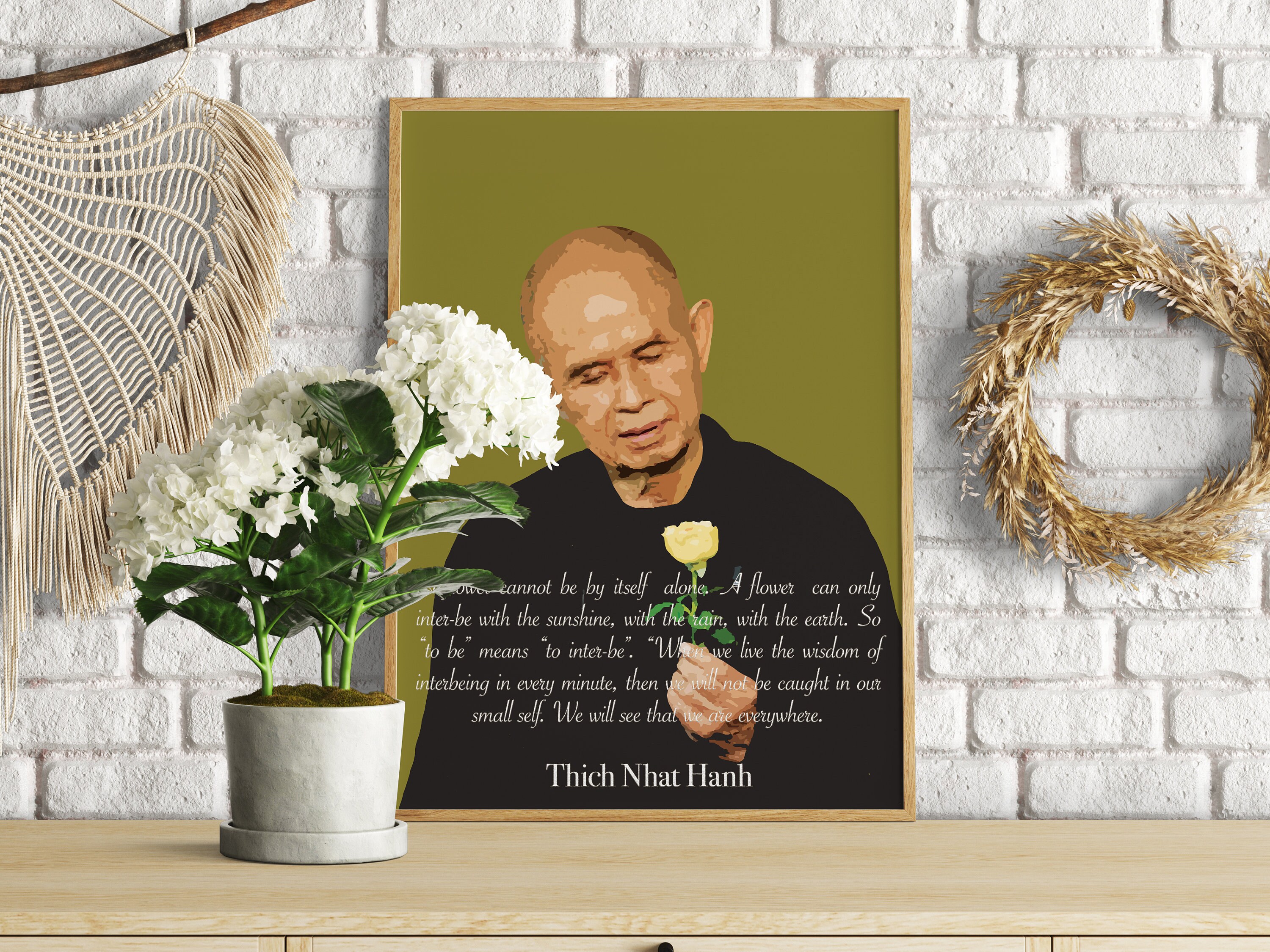 Thich Nhat Hanh Photo Thich Nhat Hanh Quotes Printable Wall Art Digital ...