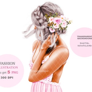 Beautiful Bride Clip Art, Fashion Illustrations,Girl clipart, Fashion Clipart, Girl Planner PNG, Digital Girl Clip Art, Cute Girl Clip Art