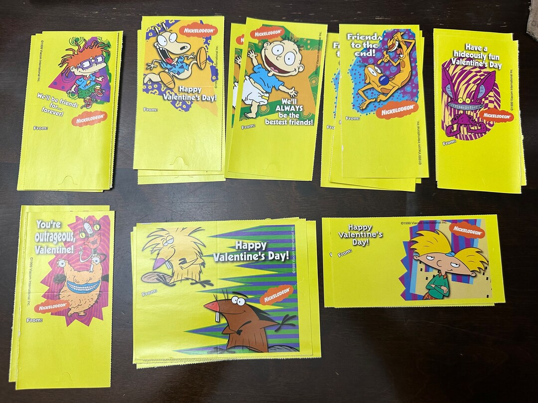 22 Nickelodeon Valentine Cards - Etsy