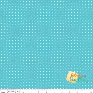 Swiss Dots by Riley Blake - Peacock (by the Yard)