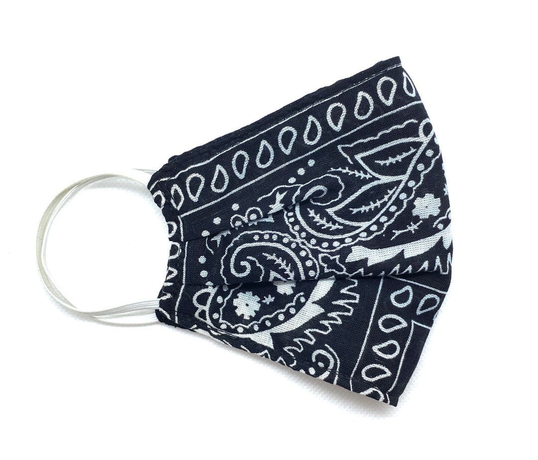 Black Bandana Mask Etsy