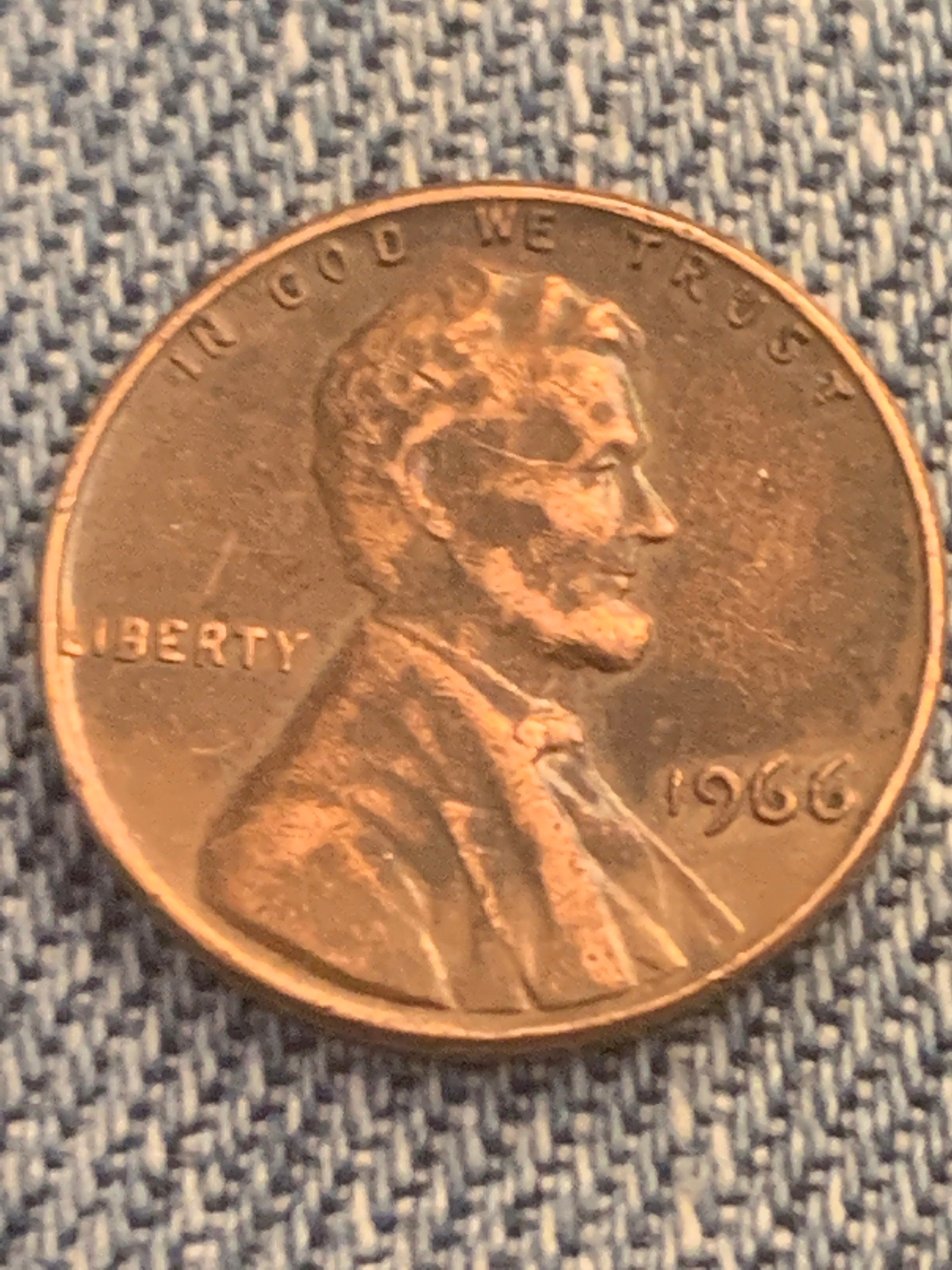 1966 no mint mark US Penny Etsy