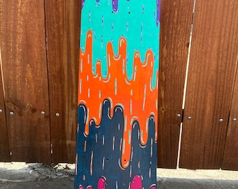 Painted Drips Skateboard Deck - Sealed, Standard Size