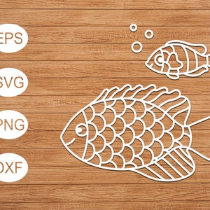 Fishes / svg, png, eps, dxf