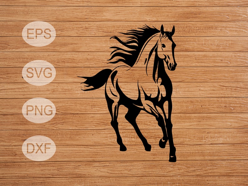 Horse Svg, Horse Silhouette Svg, Stallion Svg, Mustang Svg, Horse