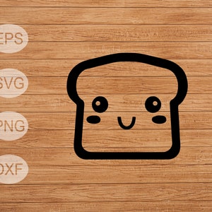 Toast Slice Art, Brot Clipart, Toast svg, Slice Toast, Cricut, Silhouette, Vektor