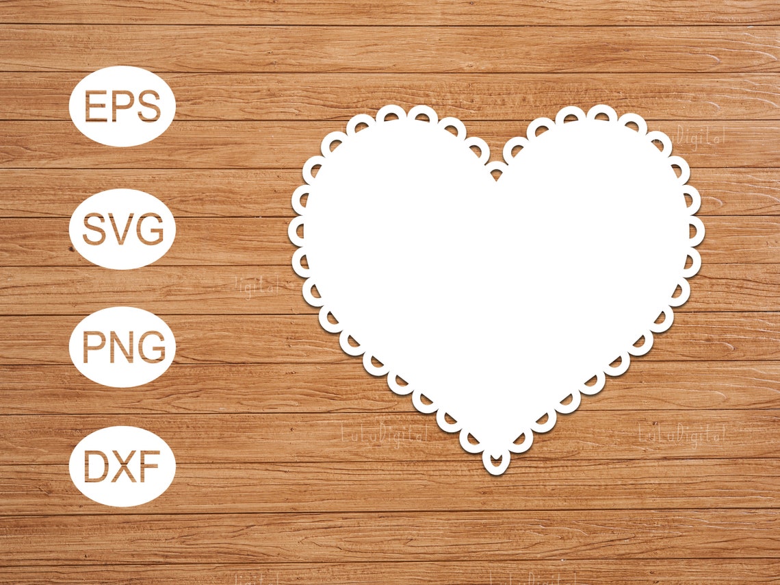 Cadre de forme de coeur / svg, png, eps, dxf - Etsy France