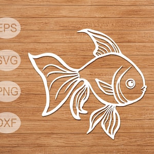 Goldfish svg, goldfish clipart, aquarium svg, cut file, svg, eps, dxf, png, instant download