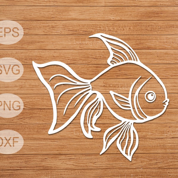 Goldfish svg, goldfish clipart, aquarium svg, cut file, svg, eps, dxf, png, instant download