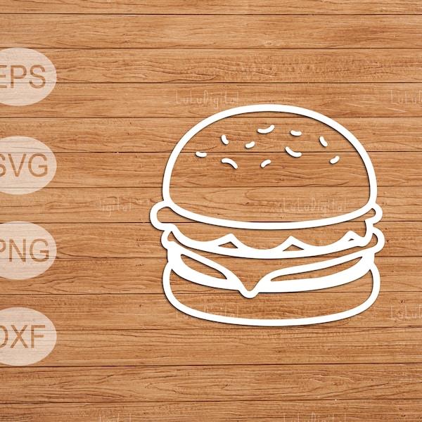 Hamburger, Hamburger Svg, Burger, Burger Svg, svg cut file, svg, silhouette cameo, craft, crafting, Cut File, Clip Art