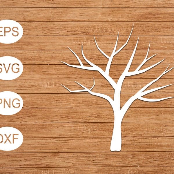 Bare tree svg, tree svg, silhouette, cut file, spooky, cricut, tree clipart, paper cut, fall, autumn,  family tree, svg, png, eps, dxf