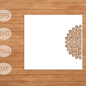 Mandala Digitale Karte, Dekorative Karte, Cricut Datei, svg, png, eps, dxf