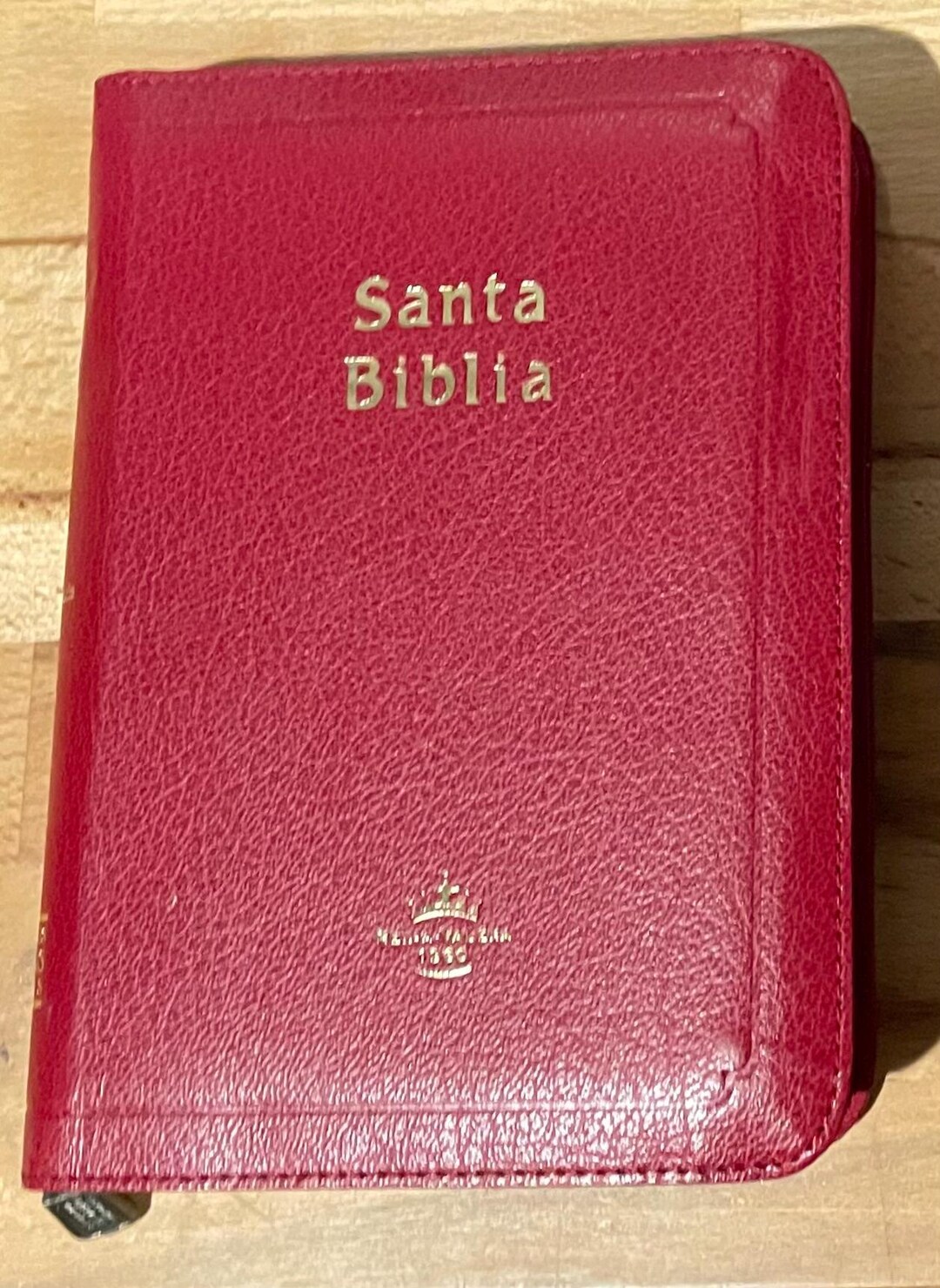 Santa Biblia - Bible in Spanish, in Leather Case With Zipper. Excellent ...