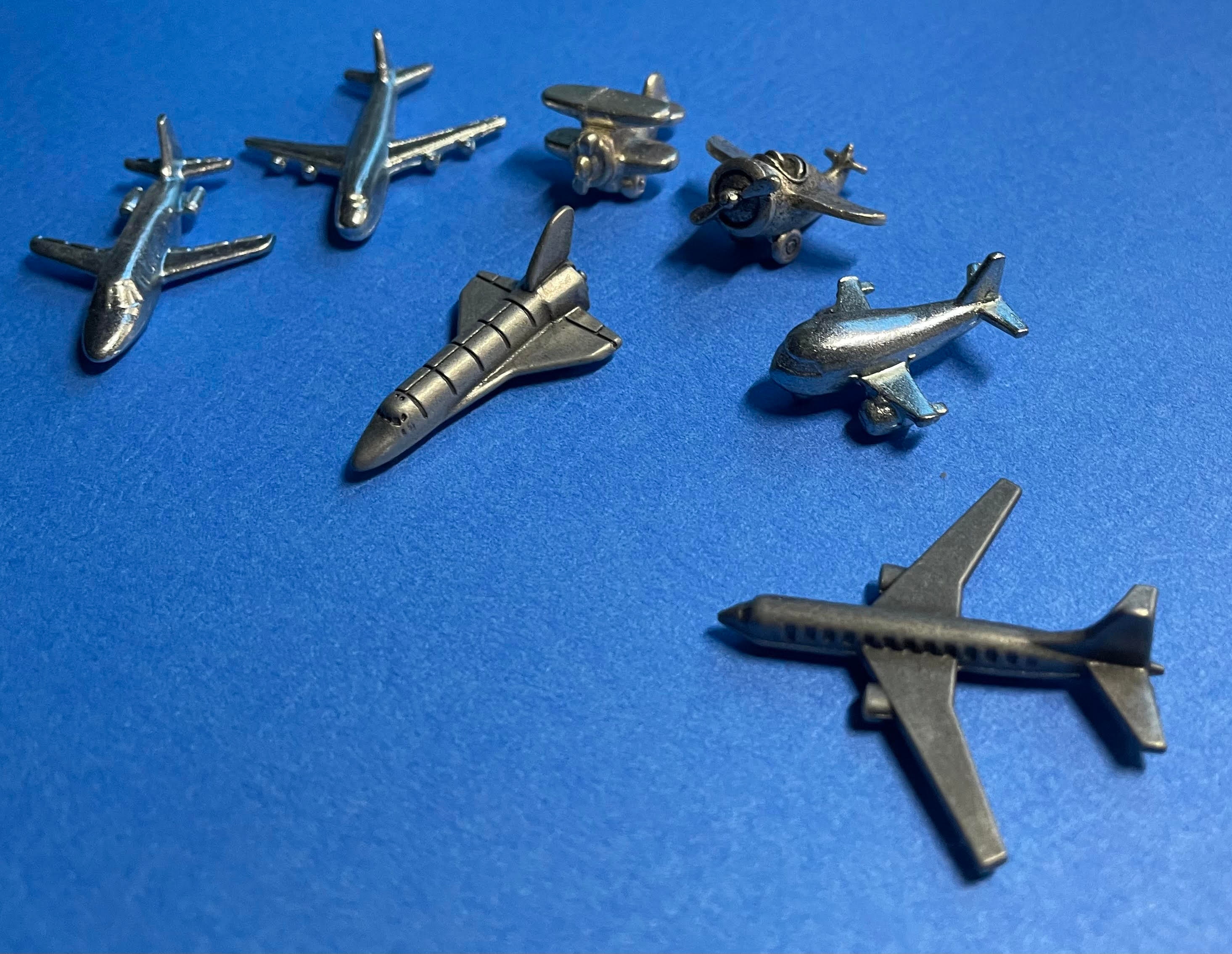 7-unique Monopoly Aircraft Tokens FREE SHIPPING - Etsy