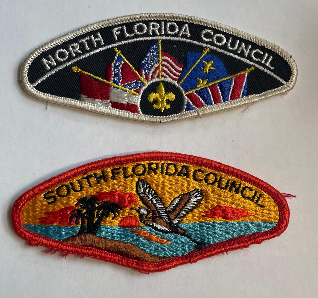 2 Vintage BOY SCOUT COUNCIL Patches, Florida, Free Shipping - Etsy