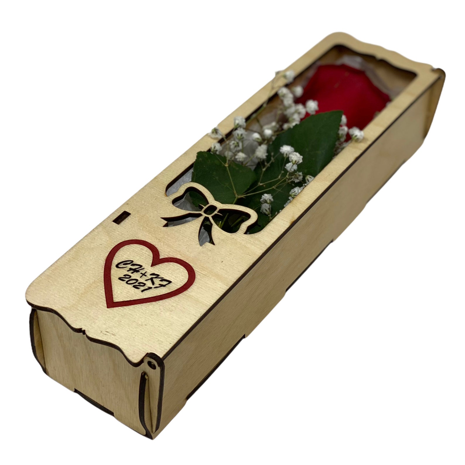 Valentine's Day Rose Box with Personalization | Etsy