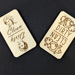 CLEARANCE! Dishwasher Magnets | Engraved Wooden Magnets For Dishwasher