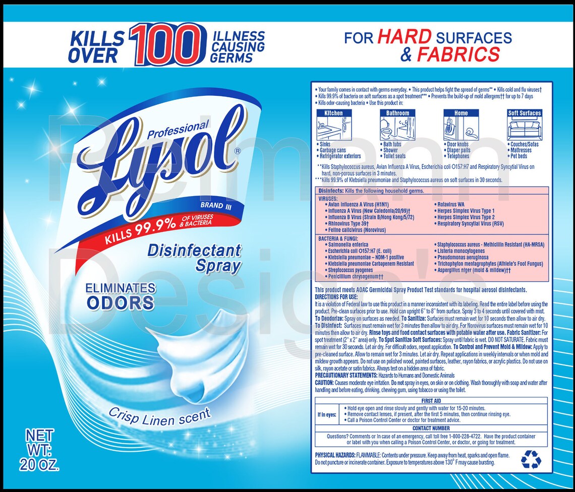 Lysol crisp linen scent tumbler wrap sublimation waterslide Etsy