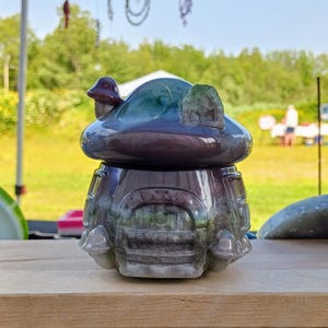 Mushroom House Jar - Earth Tones