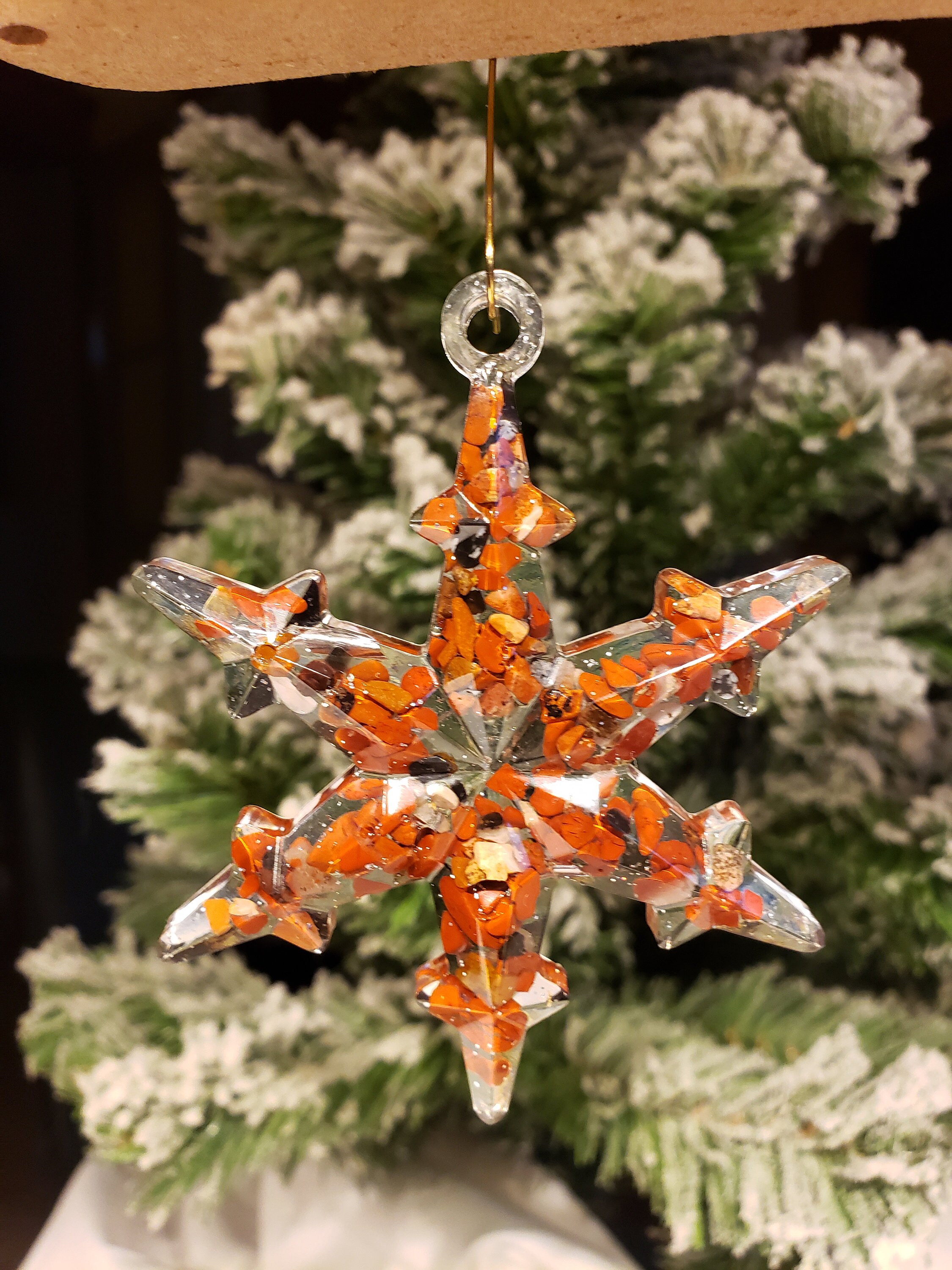 Etoîle d'orgonite Jaspe Rouge