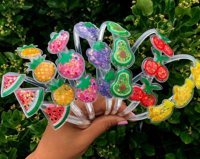 Handmade Glitter Fruit Headband: Summer Sparkle Confetti Headband