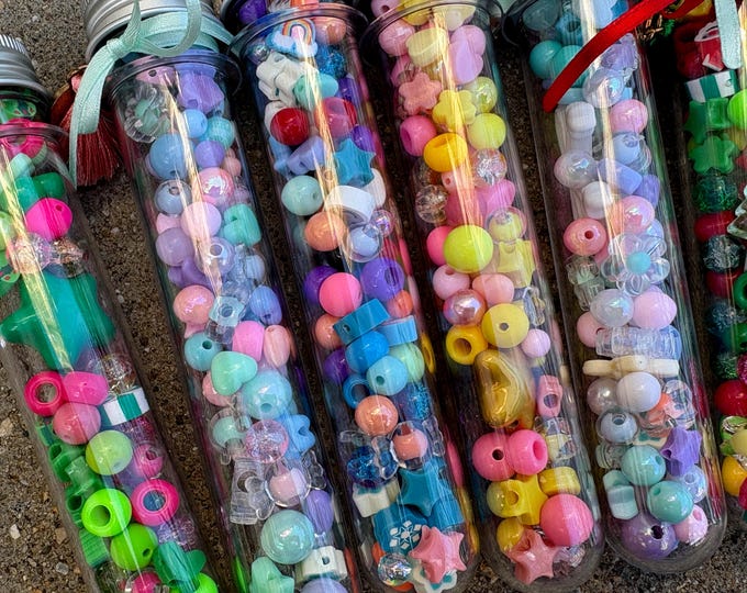 Large DIY Bead Bracelet Kit: Holyday Party Favor, Kids Jewelry Making