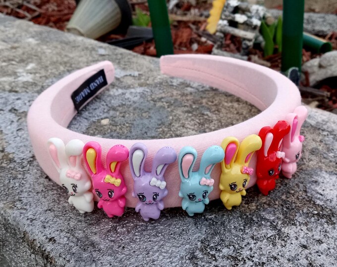 Bunny Ears Headband: Handmade Pink Easter Accessory