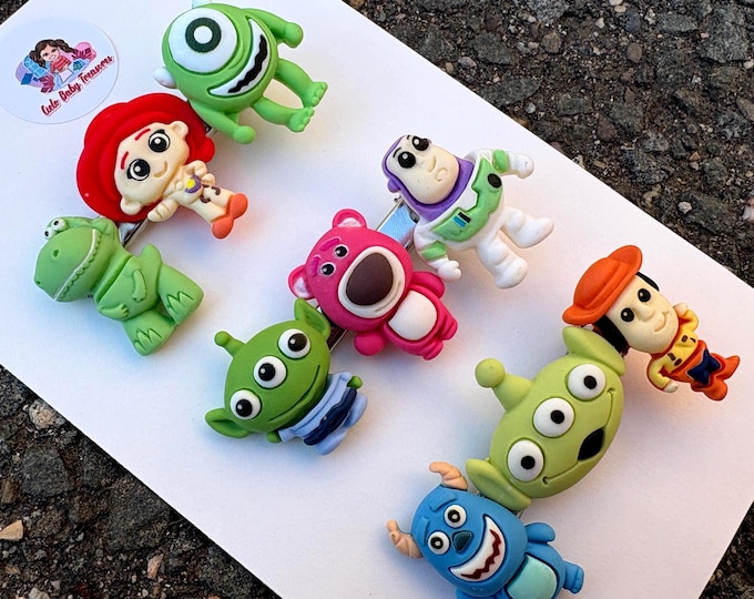 Handmade Resin Inspired - Toy Story Hair Accessories Swirl Hair Pins | Trip Hairstyle