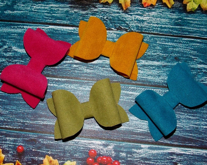 Fall Baby Hair Bow: Autumn Solid Color, Boho Style