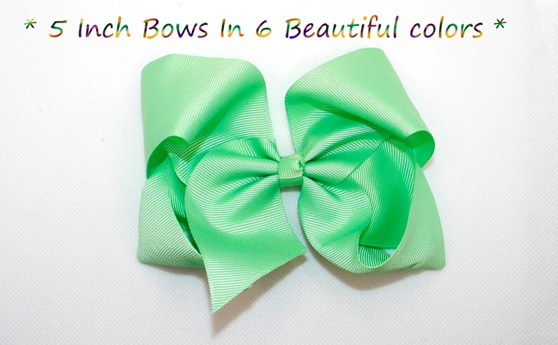 French Barrette,Large hair bow Girl Hair Bow Choose Hair bow girls grosgrain hair in 5 inch hair bows Clip jojo bows,Back to School