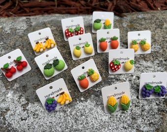 Small Fruits Earrings/Girls or Women/Her gift Summer/Minimalist-MOM/Food/Birthday Gift for Her/