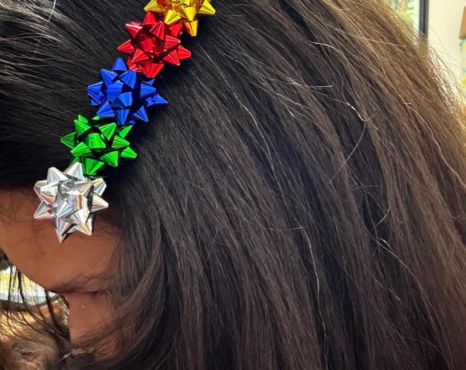 Earrings, Large hair clip or Headband Christmas gifts with bow for wrapping gifts