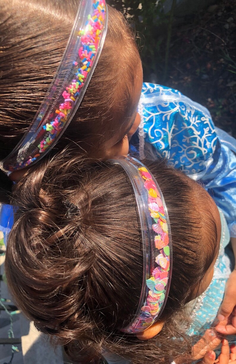 Summer Shaker,Headbands Confetti,Headband Stars,Hearts,Sparkle Headbands/Glitter Sequin Headband to School Confetti,Pastel Colors Sparkle image 7