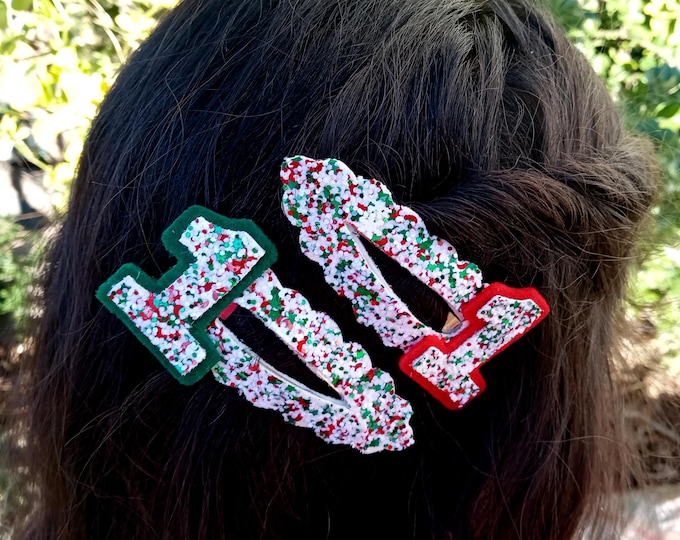 Sprinkle Donut Hair Clip: Handmade Holiday Party Bow