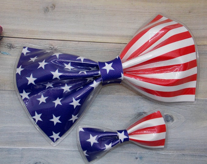 Small or Large Patriotic Bows/July 4th Bows/Independence Day Baby Girl Bow 4th of July Patriotic Bow/Patriotic Independence Day Hair Bow