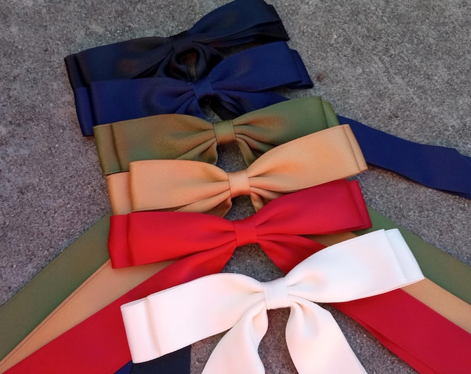 Satin Long Tail Hair Bow: Coquette Ponytail Holder