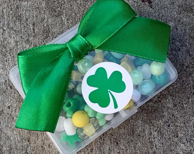 DIY Bead Bracelet Kit: Rainbow Party Favor, Kids Jewelry Making