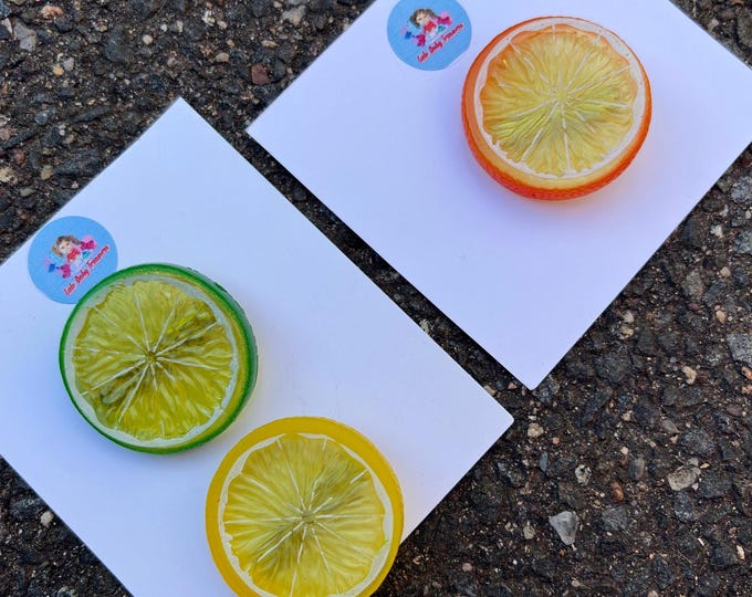 Kawaii Lemon Hair Clip: Acrylic Acetate Barrette