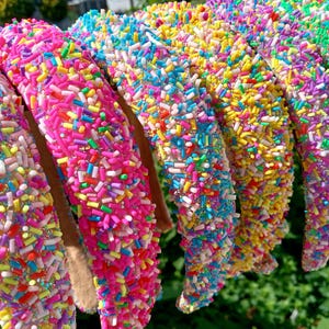 Name Birthday Sparkle Headband-Confetti Glitter-Party Headband Rainbow Confetti-Personalized Headband-Summer Candy Headband Women Girl